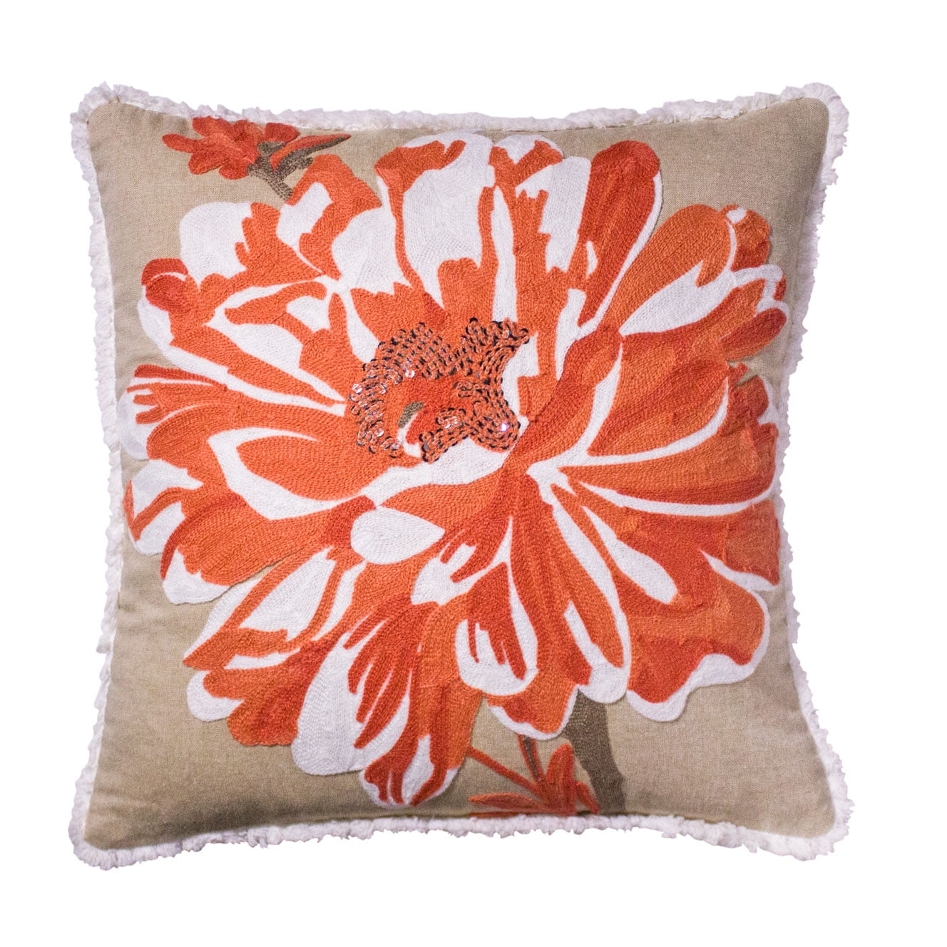 Better Homes & Gardens 17" x 17" Coral Bold Bloom Accent Pillow