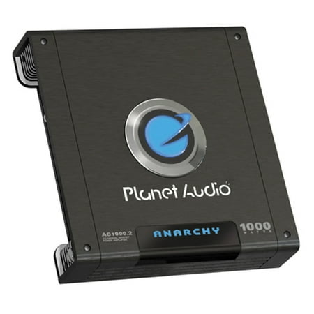 Planet Audio AC1000.2 ANARCHY 1000-Watt Full Range Class A/B 2 to 8 Ohm Stable 2 Channel Amplifier with Remote Subwoofer Level (Best Entry Level Integrated Amplifier)