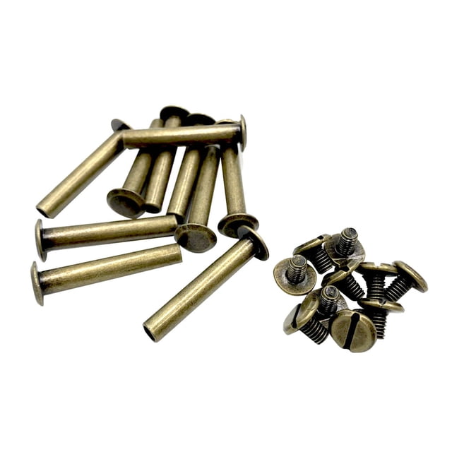 Rongfmy 10pcs Posts Fixation Vis Rivets Scrapbooking Album Photo 10x30mm