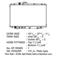 thumbnail image 2 of CSF 3365 1 Row Plastic Tank Aluminum Core Radiator, 2 of 2