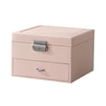 thumbnail image 4 of Joyero Yinane Organizador de joyas de Doble capa de Cuero PU rosa, 4 of 8