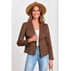 thumbnail image 4 of Abrigo PRETTYGARDEN 2025 de gamuza sintética corto marrón talla S, 4 of 9