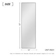 thumbnail image 5 of NeuType 16" x 51" Black Contemporary Wall Mirror, 5 of 8