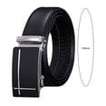 thumbnail image 6 of Kripyery Men Autumatic Belt Business Formal Belt Smooth Faux Leather Alloy Buckle Anti-break Great Durability Anti-slip Men Meeting Commute Suit Pants Belt, 6 of 8