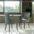 thumbnail image 5 of HSUNNS Upholstered Thickened Fabric Dining Chairs Set of 2, Solid Wood Contemporary Kitchen Chairs for Dining Room, Accent Chairs with Nail Head Decor, Gray, 5 of 13