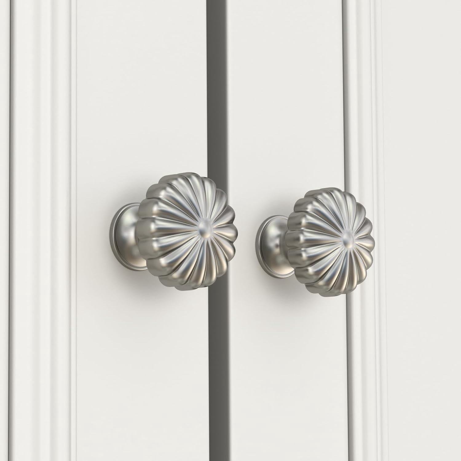 25 Pack Brushed Nickel Cabinet Knobs Dresser Knob for Drawer Hardware Handles and Luxury Pulls for Cabinets Zinc Alloy