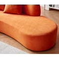 thumbnail image 6 of US Pride Furniture 90.2 inch Elegant Half Moon Design Curved Luxury 4-Seat Sofa with High-Density Foam Filled Red Orange, 6 of 8