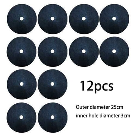 GLFSIL 12Pcs Mulch Ring Tree Mats 15-42cm Disc Shrub Tree Guard shading mat