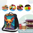 thumbnail image 4 of Fotbe Colorful Textured Chihuahua Lonchera Bolsa de Almuerzo para Hombres y Mujeres, Lonchera de Gran Capacidad, Bolsa de Almuerzo Reutilizable, Bolsa Térmica Aislante, 4 of 7