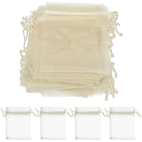 100 Pcs Confetti Favor Small Organza Bag Jewelries Wrapping Bags