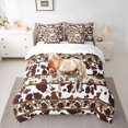 thumbnail image 2 of Castle Fairy Teens Adults Farmhouse Animal Horse Bedding Comforter Set 7-Piece,Boho Aztec King Bedding Sets,Abstract Cow Print Ultra Soft Bed Sheets,Luxury Bedroom Decor,Reversible, 2 of 8
