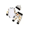 thumbnail image 2 of Seyurigaoka Baby Boys Clothes 2PCS Printed Pattern Romper Pants and Cap, 2 of 9