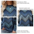 thumbnail image 2 of Women Pullover Top, Fashion Casual Fit Pullover Top Round Neck For Dating, 2 of 5