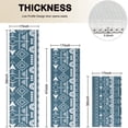 thumbnail image 4 of Blue Geometric Triangle Arrow Pattern Kitchen Rugs Sets Of 3,Kitchen Runner Rugs Non Skid Washable,Decorative Kitchen Floor Mats for Kitchen,Sink,Laundry,17"x30"+ 17"x47" + 17"x59", 4 of 6