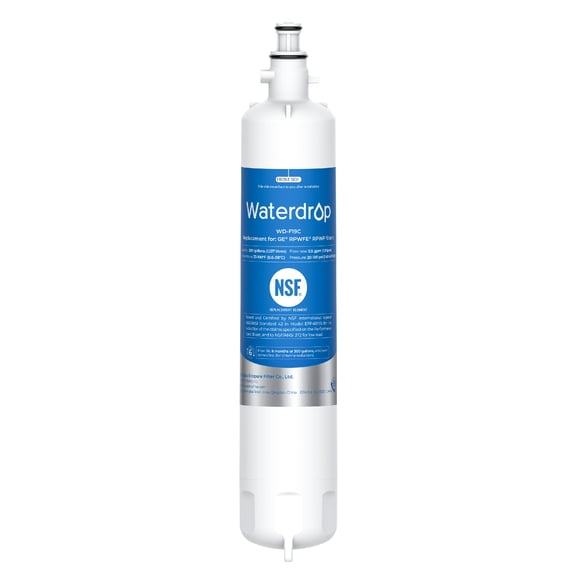 Waterdrop WD-F19C Replacement for GE® RPWFE®, RPWF (with CHIP) Refrigerator Water Filter, Compatible with GFE28GBLTS, GFE28GGKBB, GFE28GSKSS, PFE28KSKSS, PFE28KMKES, Package May Vary