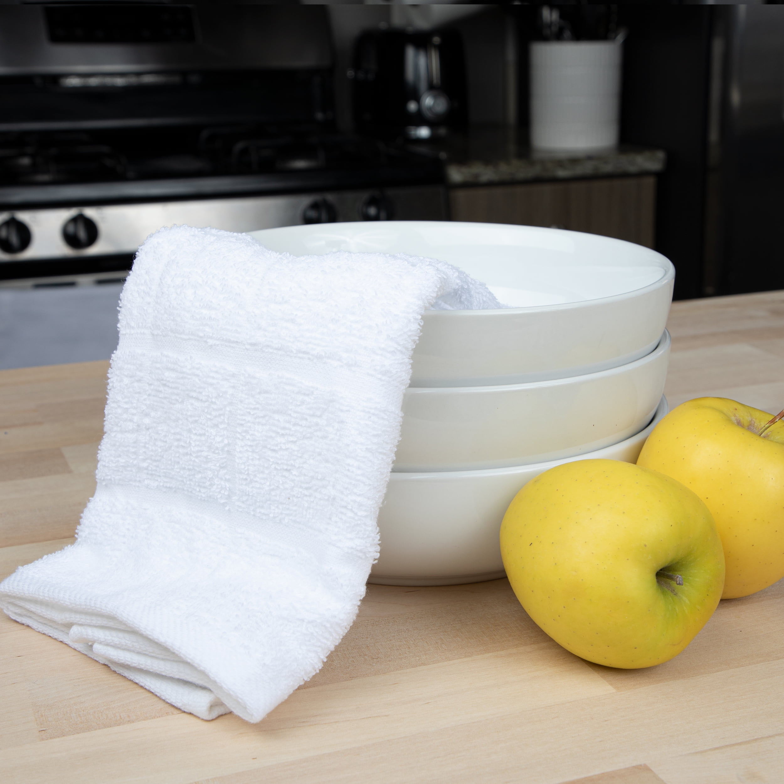 144 Wholesale Kitchen Towel 15x25 Inch Micro Fiber Assorted - at 