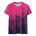 thumbnail image 3 of Gibobby Camisetas de verano para mujer Túnica holgada para mujer, camisetas informales verano, camiseta Floral manga corta con cuello redondo, blusa holga(AB,M), 3 of 4