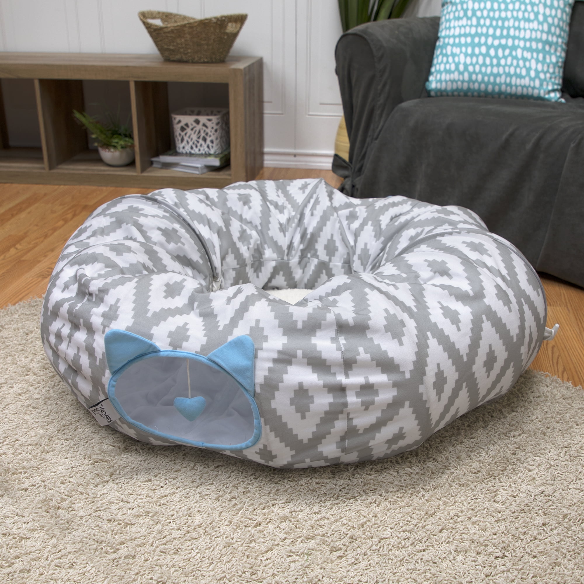 Kitty City Large Cat Tunnel Bed, Cat Bed, Pop Up Bed