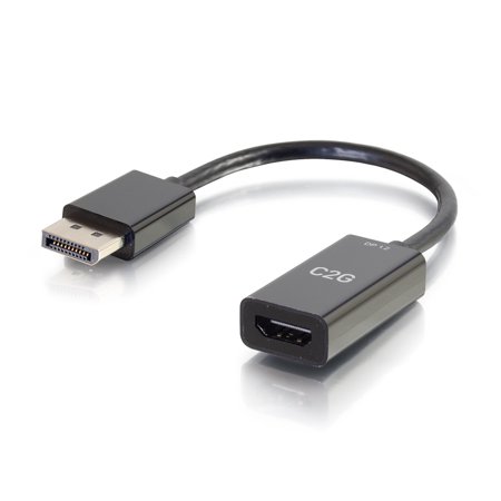 UPC: 0757120544319 | C2G 54431 8 in. DisplayPort to HDMI 4K Passive Adapter Cable  Black