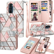 Tiflook Wallet Case For Motorola Moto Edge Plus 5G UW 2022 XT2201 Card Slots Holder Carrying Flip PU Leather Cover [Detachable Magnetic Hard Case] Marble