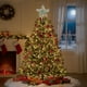 thumbnail image 4 of Estrella para la punta del árbol de Navidad | Estrella de hierro 3D de cinco puntas con 20 luces LED | Adorno de cinta dorada con purpurina multicolor | Decoración navideña duradera para el árbol de, 4 of 6