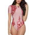 thumbnail image 1 of Easygdp Maillot de Bain une Pièce pour Femmes Coupe Ajustée Col Rond Justaucorps Athlétique avec Boucle Dissimulée-Grand, 1 of 7