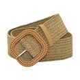 thumbnail image 2 of Stylish Wide Straw Woven Waist Party Skinny Waist Khaki, 2 of 7