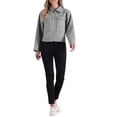 thumbnail image 2 of INSPIRE CHIC Zipper Jacket for Women's Lapel Collar Two Pockets Long Sleeve Casual Coat, 2 of 5