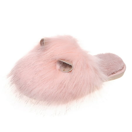 

Wesracia women s shoes Women s Fashion Cute Ears Solid Color Plush Warm Closed-Toe Casual Slippers Women Shoes for ladies summer
