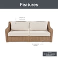 thumbnail image 4 of Better Homes & Gardens Bellamy Outdoor 1pc Sofa, Tan Wicker/Cream Cushion, 4 of 13