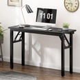 thumbnail image 2 of Folding Computer Desk Foldable Work Desk Table Writing Desk Folding Home Office Desk  No  to Assemble  Teak&, 2 of 5