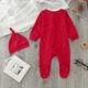 thumbnail image 4 of Gibobby Conjunto de leggings para bebés y niñas Bebé NiñosNiñas Manga Larga Sólido Cremallera Mono Mono Sombrero Trajes(Rojo, 0-3 Meses), 4 of 5