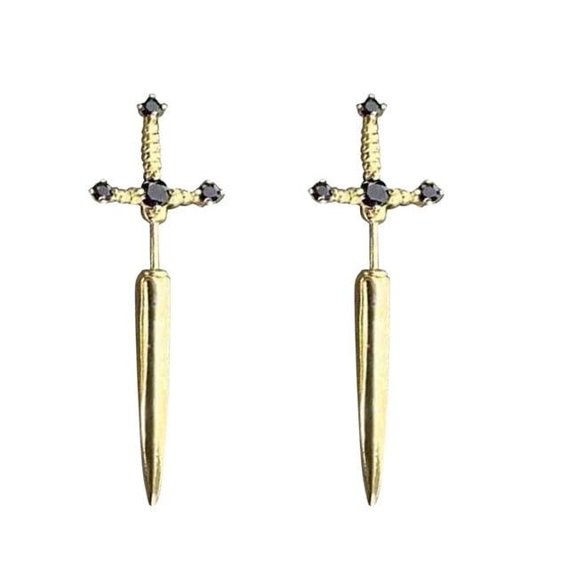Show Temperament Delicate Zircon Earrings Gothic Earrings Crystal Diamond Earring Restoring Ancient Ways