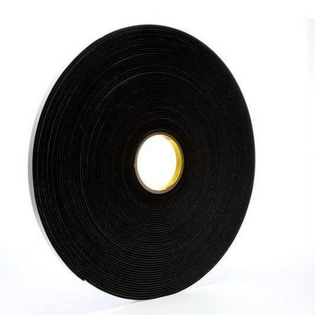 4718 - Vinyl Foam Tape - 1/4 in x 36 yd - Black - (Pack of 1)