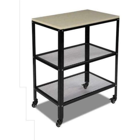 JHUS Kitchen Baker's Rack Microwave Oven Stand Storage Workstation Shelf Metal Frame Mikalo Kitchen cart Rolling cart Cart with Wheels Rolling Storage cart Kitchen carts on Wheels Kitchen furnit