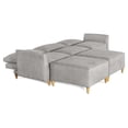 thumbnail image 3 of Sala Modular Makora Morelli Memory Foam Gris Claro Chenille De 5 Módulos, 3 of 10