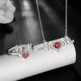 thumbnail image 5 of Beautlace Mom Necklace and Ring Set,925 Sterling Silver Love Heart January Garnet Birthstone Pendant Necklace/Adjustable Open Rings Jewelry Set Mother's Day Birthday Gifts for Mom Women Her Gandma, 5 of 11