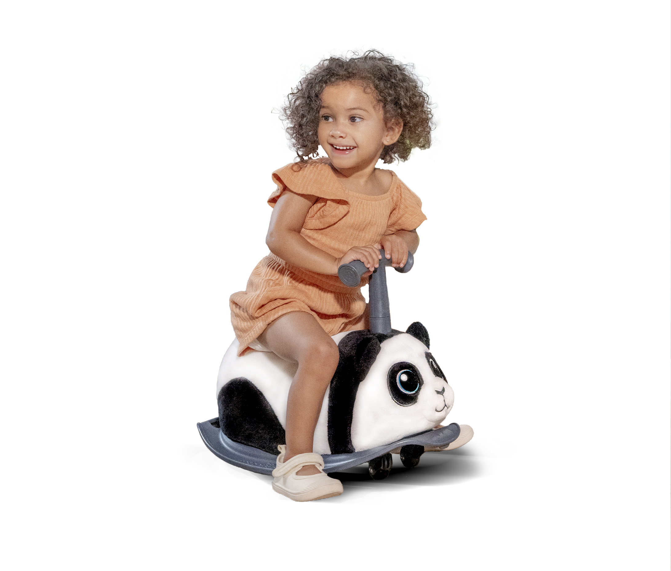 Yvolution My Buddy Roller 2-in-1 Panda Plush Ride-On Toy, Rocker & Ride-On Modes, Ages 10–36 Months