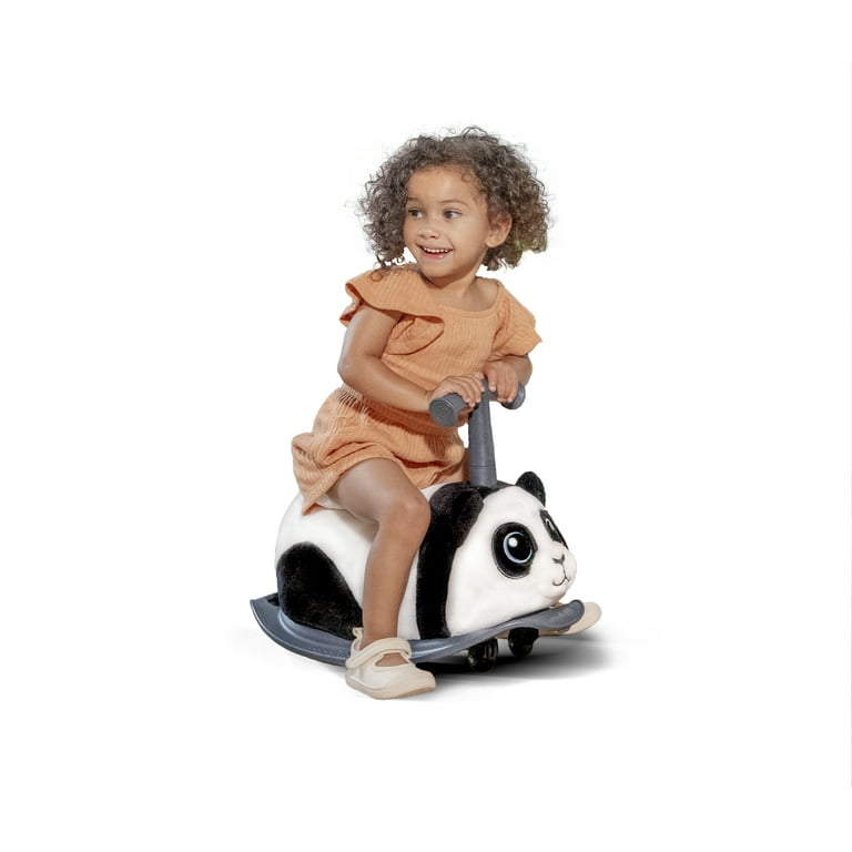 Yvolution My Buddy Roller 2-in-1 Panda Plush Ride-On Toy, Rocker