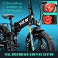 thumbnail image 5 of VITILAN i7 Pro Electric Bike for Adults 750W BAFANG Motor 48V 16Ah Removable Lg Cell Battery,Folding Full Suspension Electric Bicycle,Fat Tire Ebike with Hydraulic Brake,Shimano 8-Speed, 5 of 7