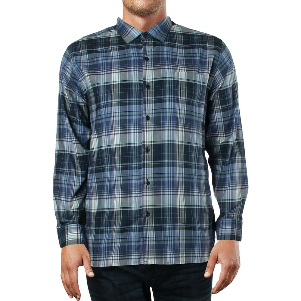 Tommy Bahama - Tommy Bahama Mens Plaid Long Sleeves Button-Down Shirt ...