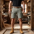 thumbnail image 2 of Trgacdwlo Cargo Shorts for Men Multi Pockets Elastic Waist Mens Athletic Shorts Running Hiking Summer Lightweight Mens Casual Shorts Light Gray XXXL, 2 of 7