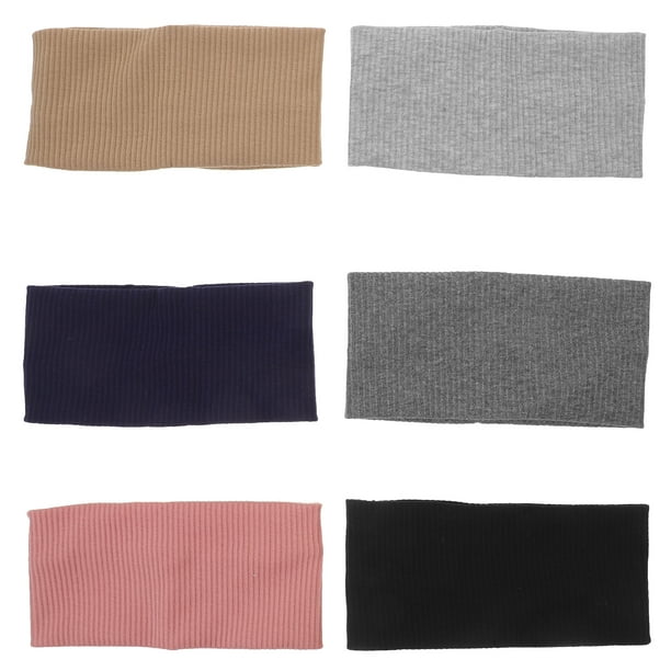 BRIGHTFUFU 6 diademas de punto para mujer, diademas de tela para yoga, ejercicio, turbante, turbante.