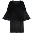 thumbnail image 1 of Alfani Womens Foil Velvet A-line Dress, Negro, 6, 1 of 2