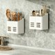 thumbnail image 5 of Wall Mounted No Drill Storage Organizer With Drainage Holes Multi Compartment Holders For Bathroom Kitchen Living Room Bedroom Home Organization, 5 of 8