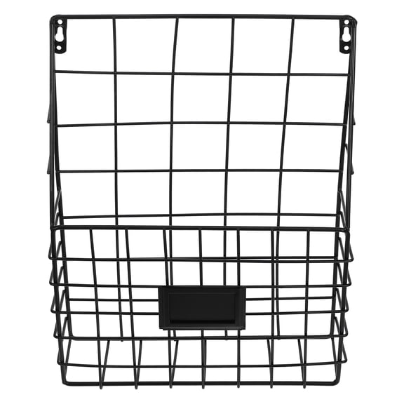 Wall-Hanging Magazine Rack Decorative Metal Wire Holder for Newspapers Files Storage
