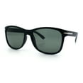 thumbnail image 5 of Mens Glass Lens Gentlemanly 90s Chic Large Horn Rim Sunglasses Matte Black, 5 of 8