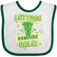 thumbnail image 3 of Inktastic Lettuce Romaine Calm Boys or Girls Baby Bib, 3 of 4