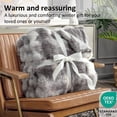 thumbnail image 2 of ROSEKIND ultra-soft 680GSM Faux Fur Ribbed Throw Blanket for Sofa & Bed, Cozy Gift for Adults & Friends, 60x70in, Tie-dye Grey, 2 of 9