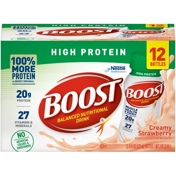 Boost High Protein Ready to Drink Nutritional Drink, Creamy Strawberry